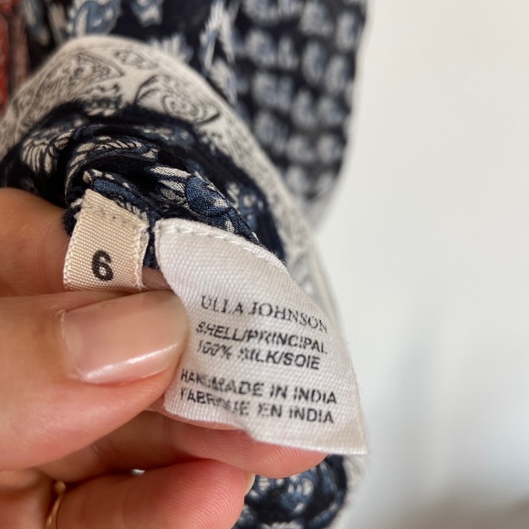 Flowy silk Ulla Johnson 100% silk top - Picture 3 of 4